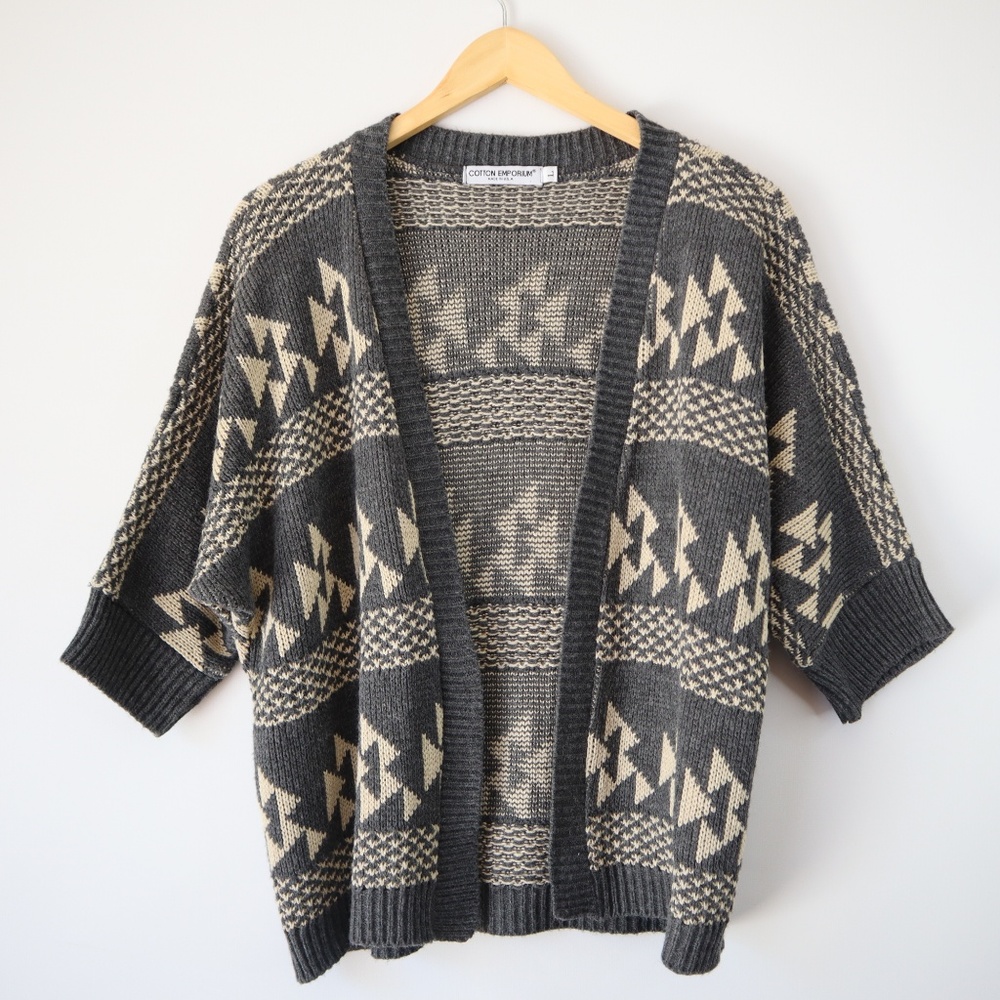 Cotton Emporium Aztec Print Cardigan
